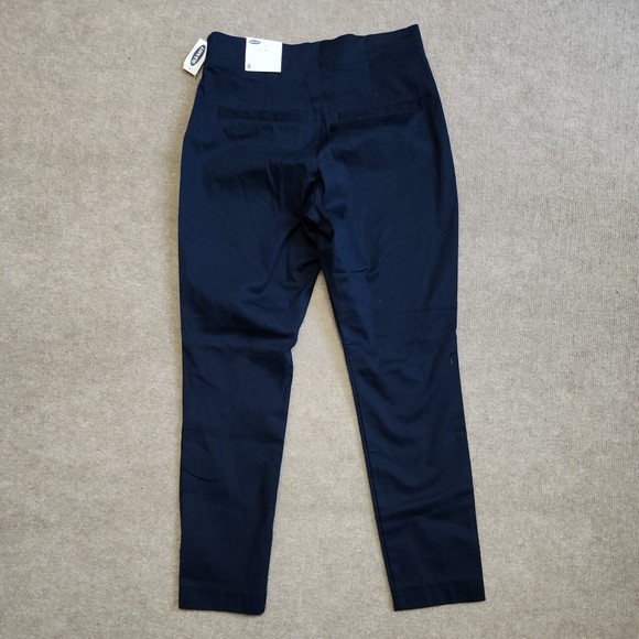 Old Navy Side Zip Skinny Leg Pants Womens Size 6 Navy Blue Cotton Stretch NEW - Picture 6 of 7